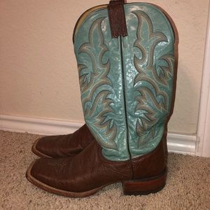 Turquoise cowboy boots